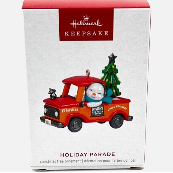 2024 Hallmark Christmas Ornament #6 in Series HOLIDAY PARADE Red Pickup Truck - Picture 1 of 2
